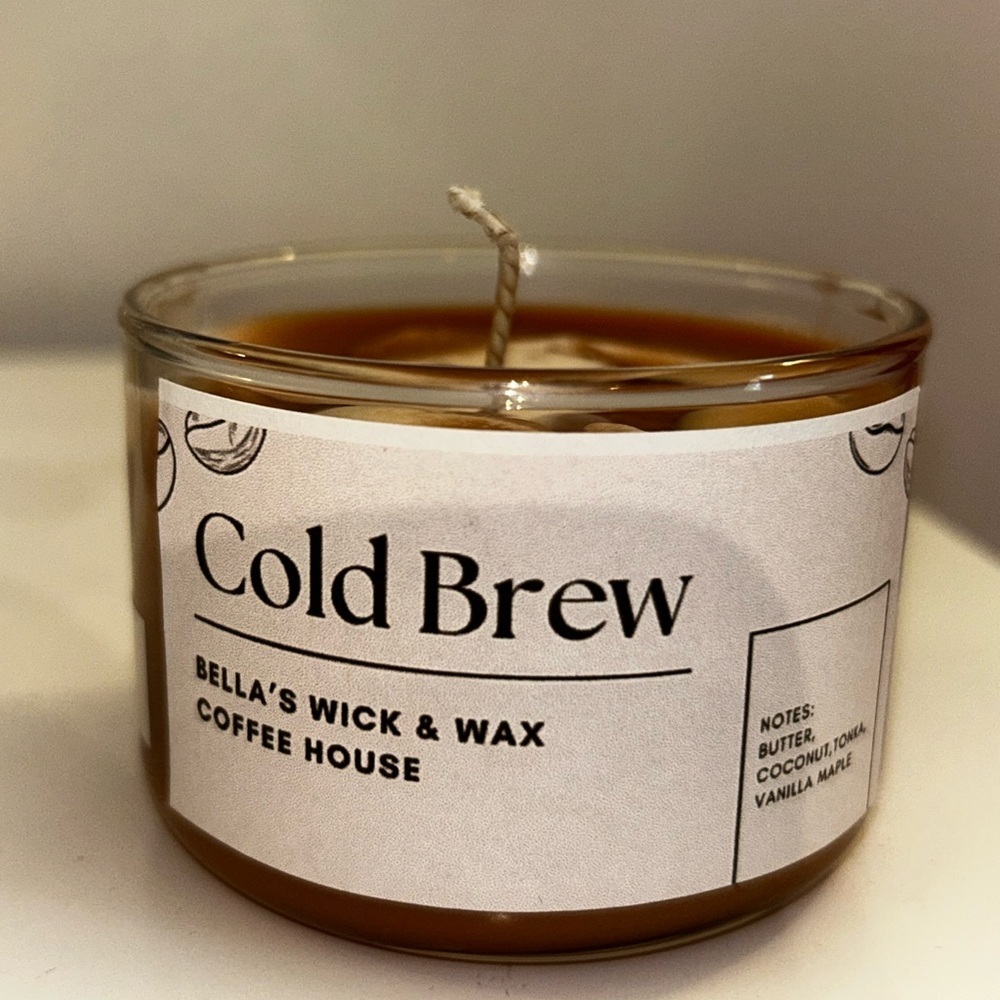 New soy cold brew scented candle